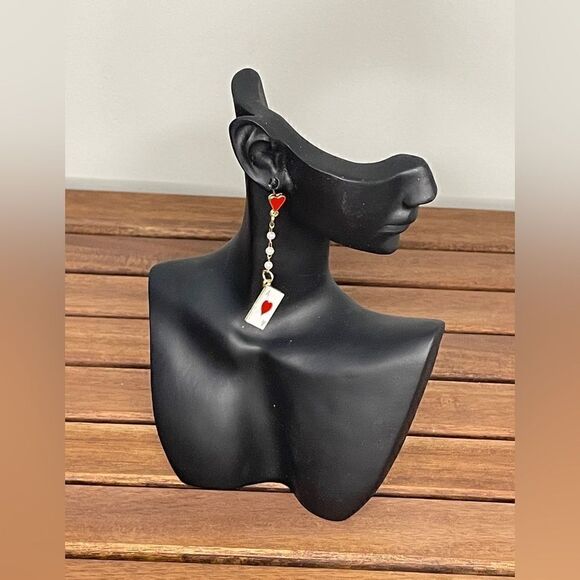 Asymmetric drop earrings - Picture 3 of 6